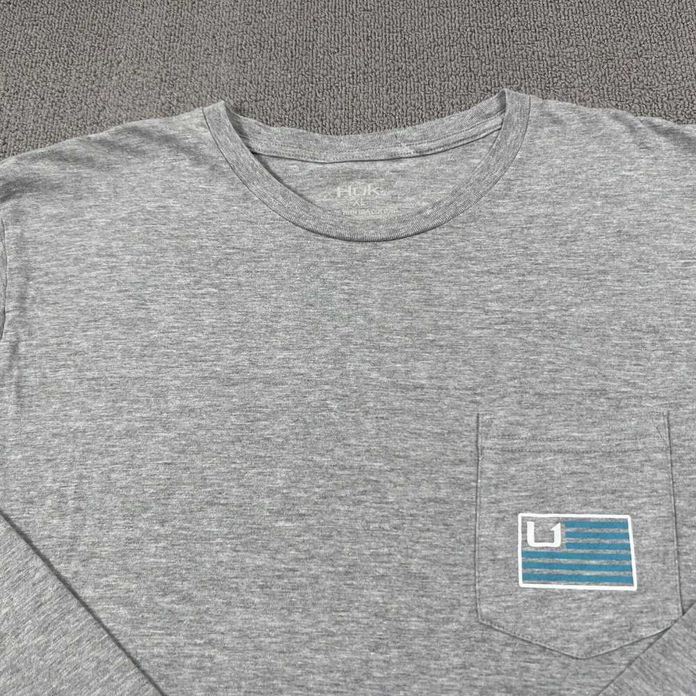 Huk Shirt Adult Extra Large Gray Long Sleeve Perf… - image 6