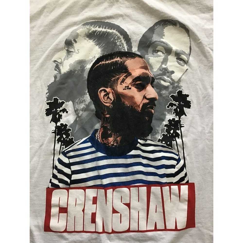 Crenshaw Nipsey Hustle T-Shirt, White, Size XL - image 1