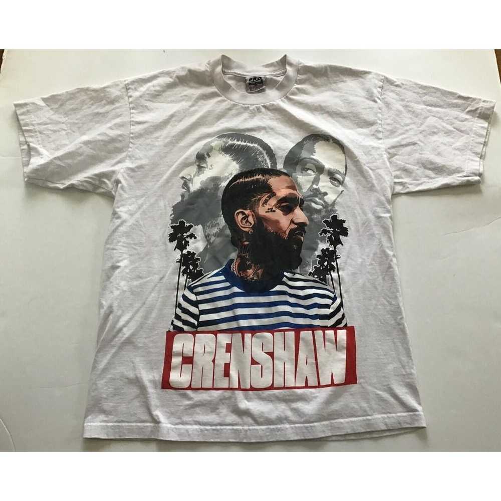 Crenshaw Nipsey Hustle T-Shirt, White, Size XL - image 2