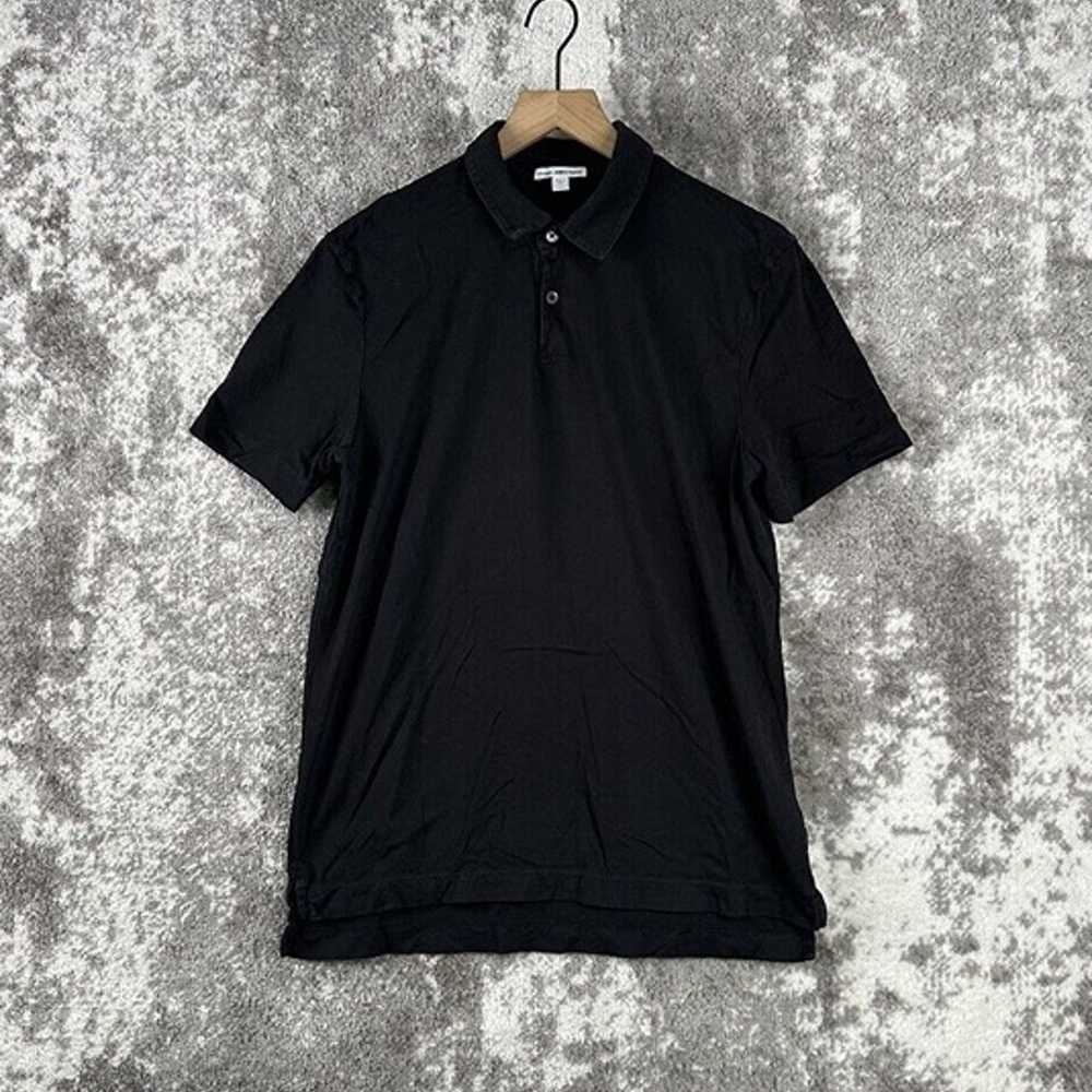 James Perse Polo Shirt 1 / Small Mens Black Short… - image 1