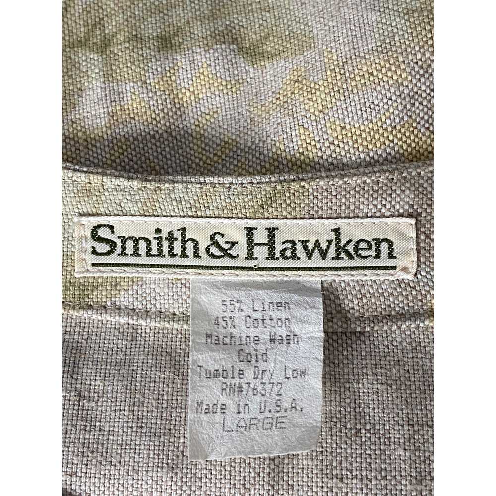 VTG Smith & Hawken Jacket Large Floral Linen Lage… - image 6