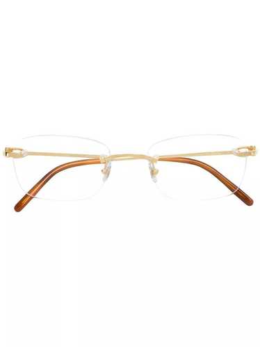 Cartier CT0050O Gold Rimless Glasses France 53-20… - image 1