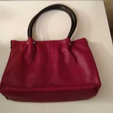 Maestro faux leather burgundy bag with coin purse. - image 1
