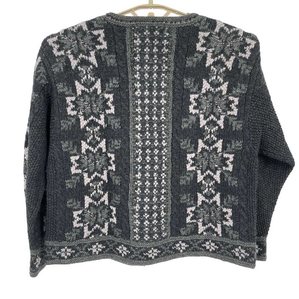 Herman Geist Vintage Hand Knit Zip Cardigan Nordi… - image 4
