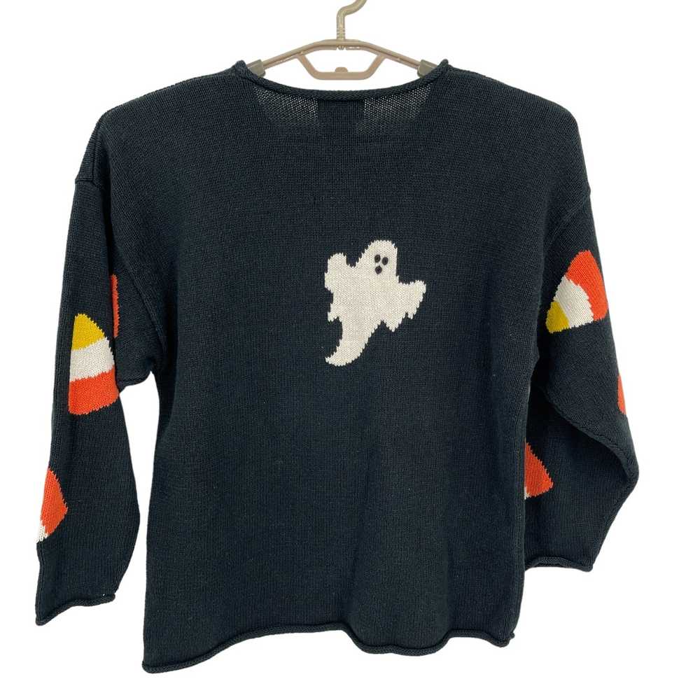 PBJ Sport Vintage Halloween Sweater Witch Pumpkin… - image 4