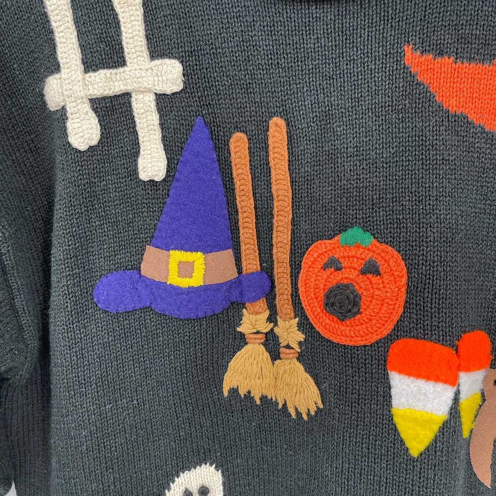 PBJ Sport Vintage Halloween Sweater Witch Pumpkin… - image 5