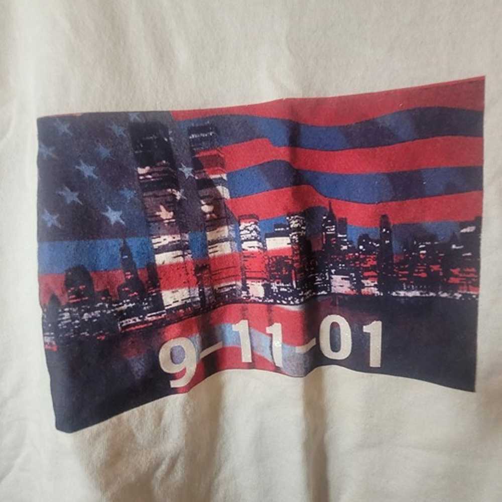 VINTAGE Basic Editions Brand 911 Memorial Shirt S… - image 2