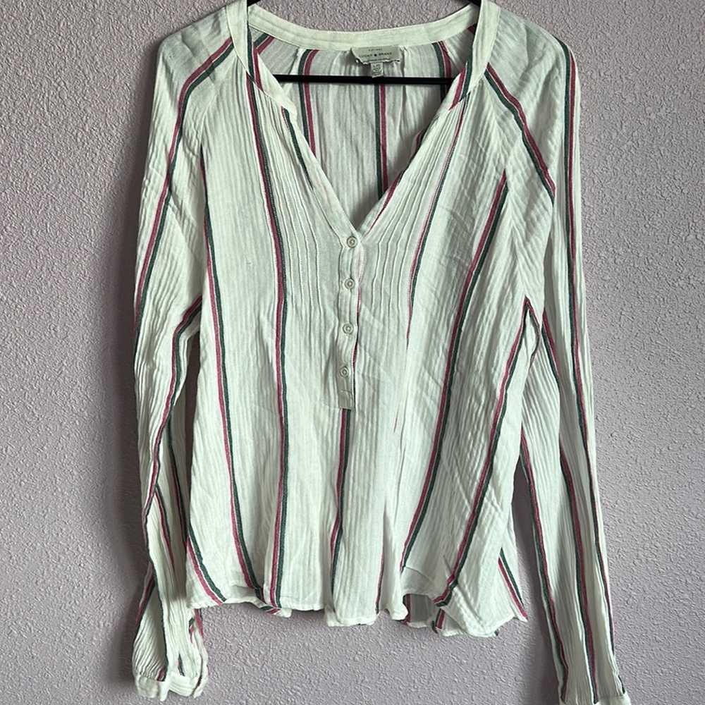 Lucky Brand Striped Blouse - image 1