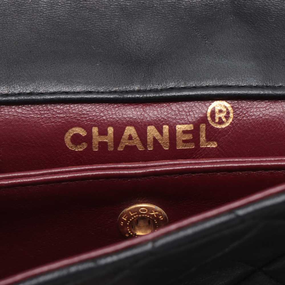 Chanel Matelasse Lambskin Single Flap Double Chai… - image 8