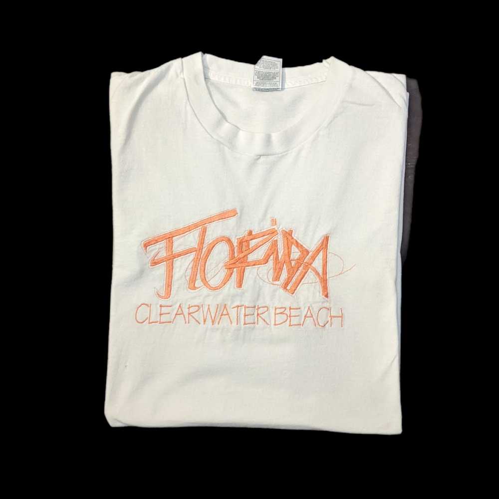 Vintage Vintage 90s Florida Clearwater Beach Embr… - image 1