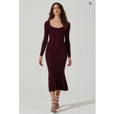 ASTR The Label Long Sleeve Cutout Midi Dress Size… - image 1