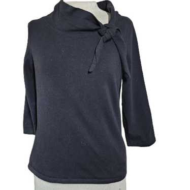 Black Bow Neckline Sweater Size Medium - image 1