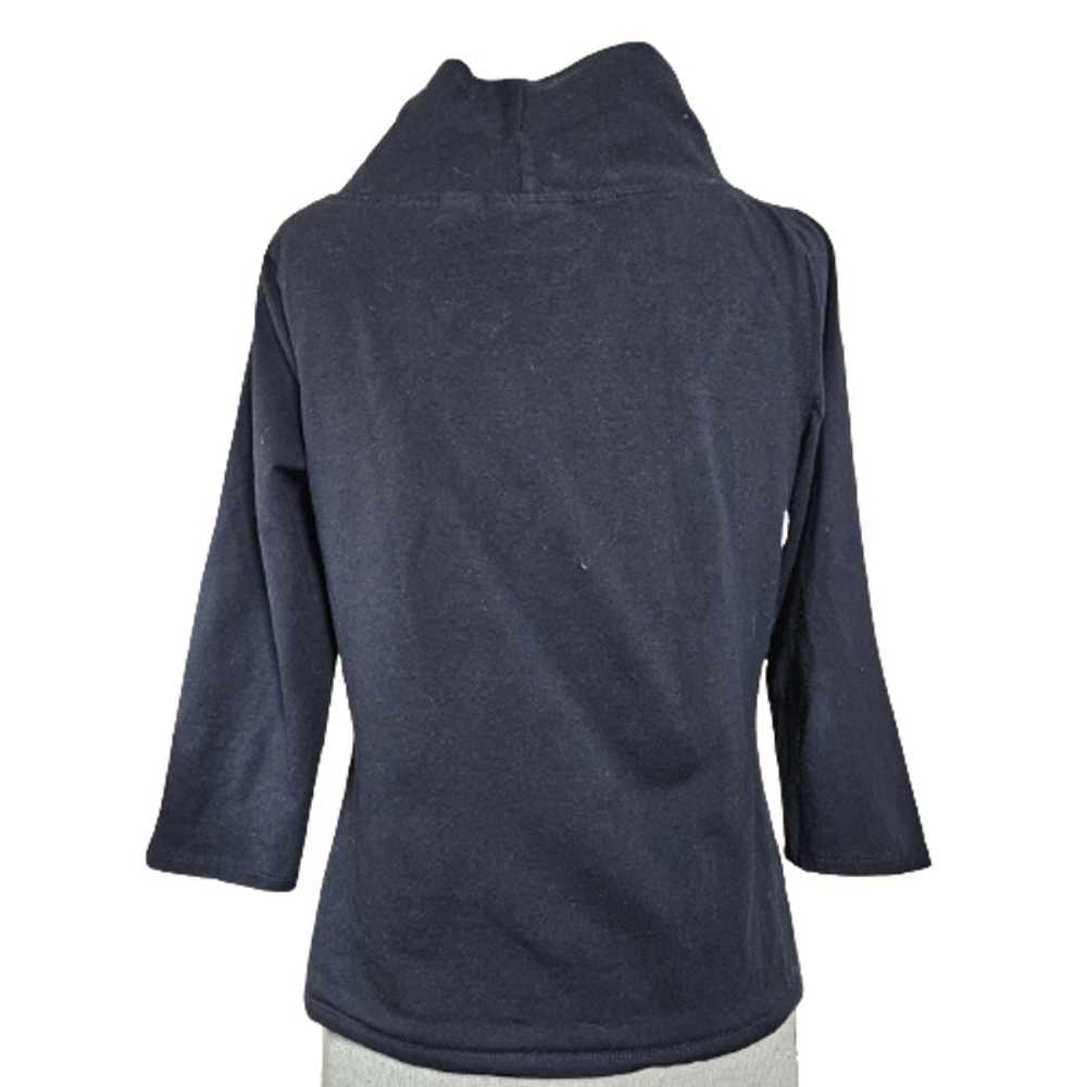 Black Bow Neckline Sweater Size Medium - image 3