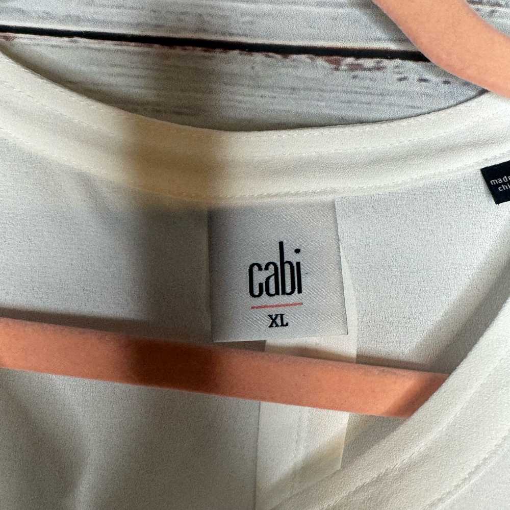 CAbi Float Blouse White #5521 Size XL - image 3