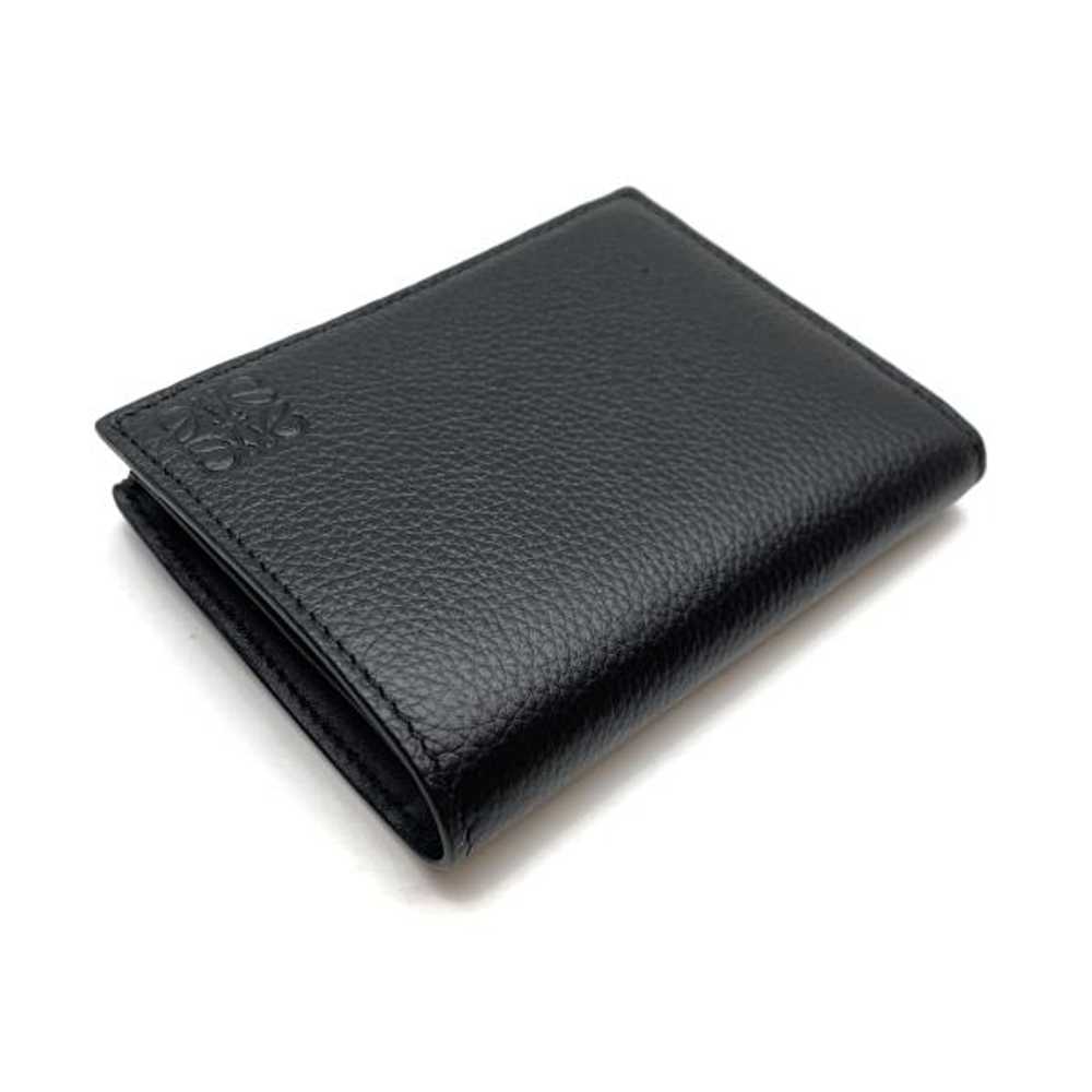LOEWE Slim Compact Wallet Black Bifold Soft Grain… - image 4