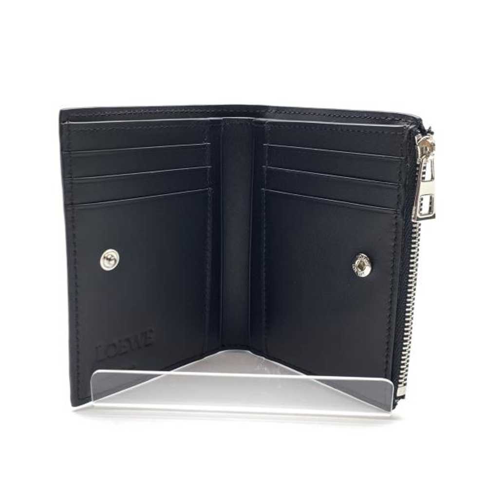 LOEWE Slim Compact Wallet Black Bifold Soft Grain… - image 6