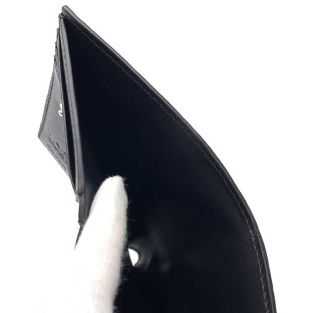 LOEWE Slim Compact Wallet Black Bifold Soft Grain… - image 7