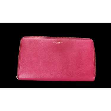 Coach New York red cross grain leather wallet clu… - image 1