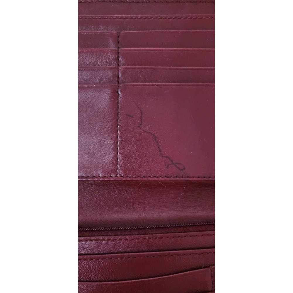 Coach New York red cross grain leather wallet clu… - image 8