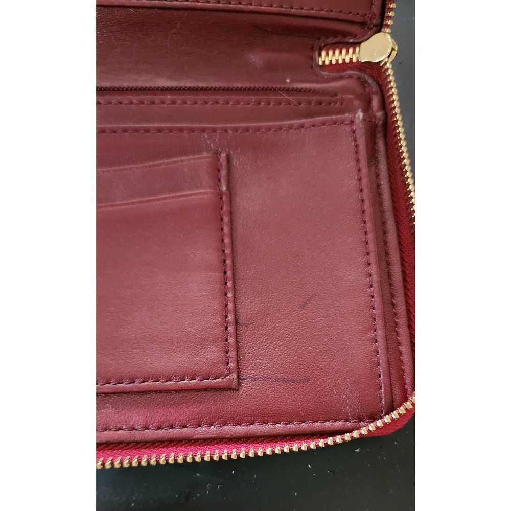 Coach New York red cross grain leather wallet clu… - image 9