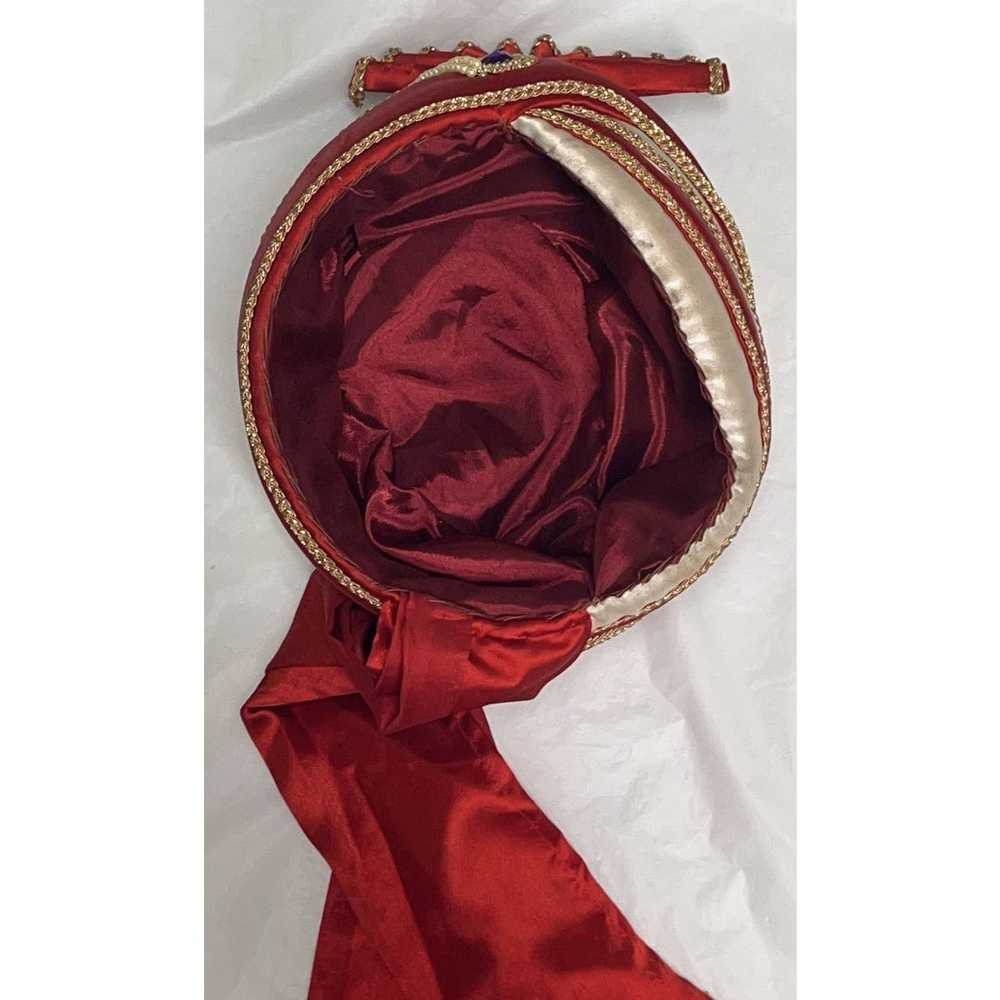 Vintage Men Indian Wedding Groom Turban Red - image 6