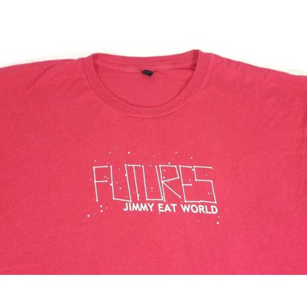 Vintage Jimmy Eat World Futures T Shirt 2004 Red … - image 4