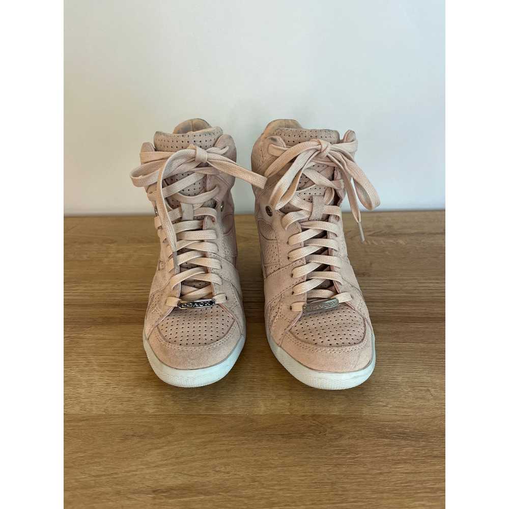 Coach Alexis Suede Leather Hidden Wedge High Top … - image 2