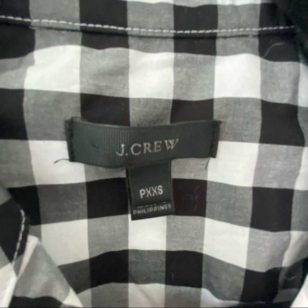 J. Crew Black White Buffalo Check Shirt Dress XXS - image 7