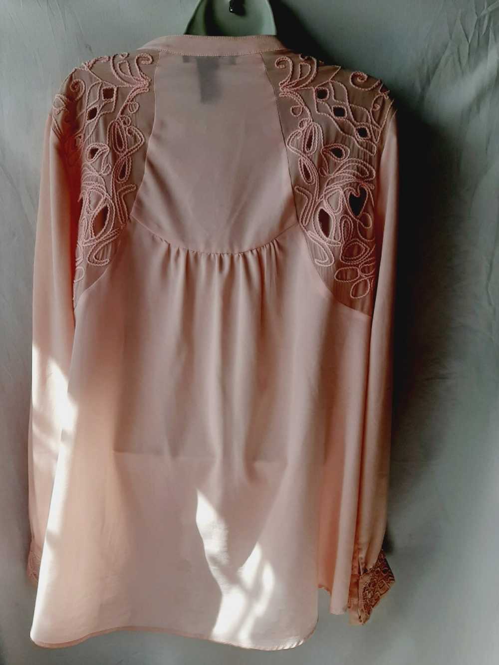 Grace Elements pink button front lace medium dres… - image 2