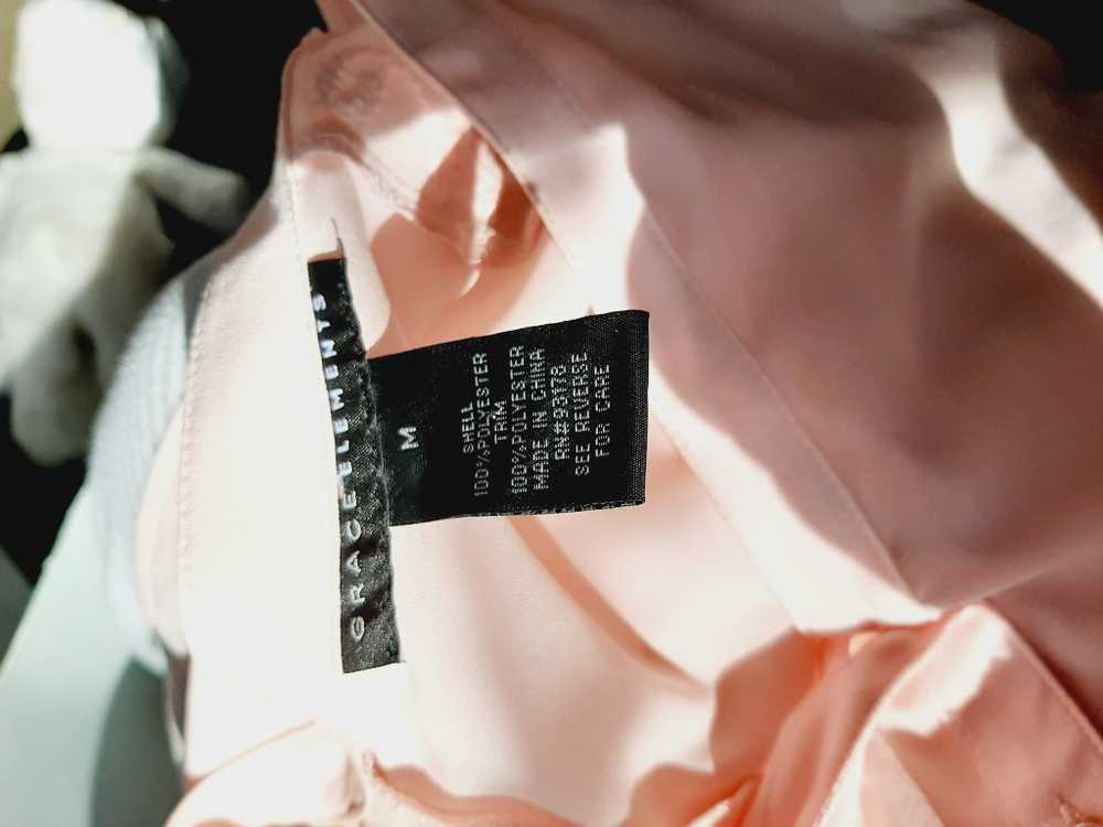 Grace Elements pink button front lace medium dres… - image 3