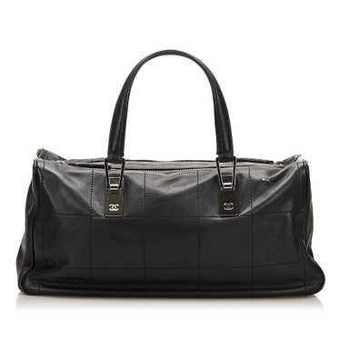 Black Chanel Chocolate Bar Leather Handbag
