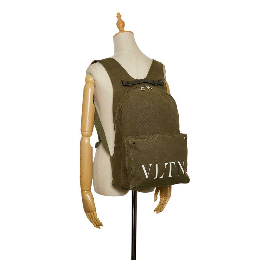 Green Valentino VLTN Canvas Backpack - image 10