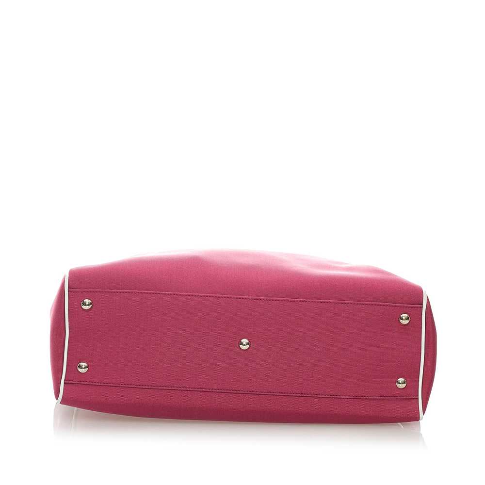 Pink Gucci Web Canvas Tote Bag - image 4