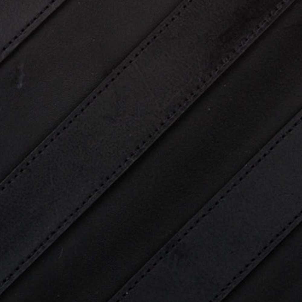 Black Off White Binder Clip Leather Clutch Bag - image 6