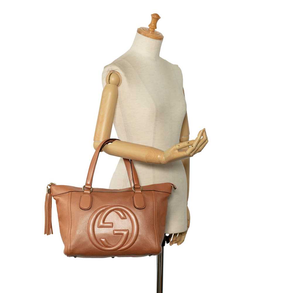 Brown Gucci Small Soho Working Satchel - image 10