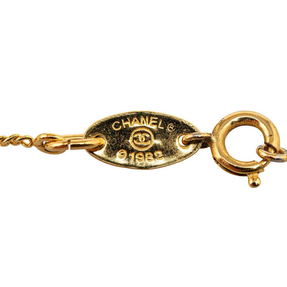 Gold Chanel Strass CC Station Bracelet - image 3