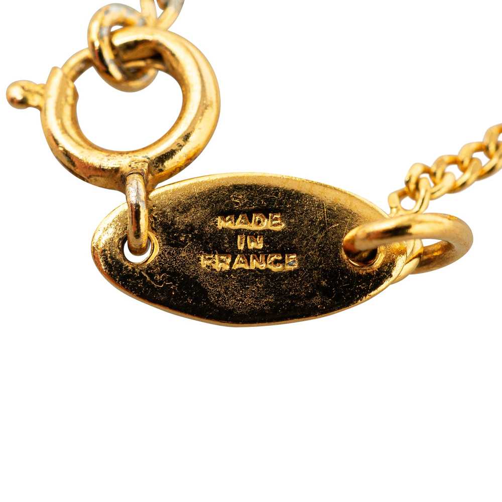Gold Chanel Strass CC Station Bracelet - image 4
