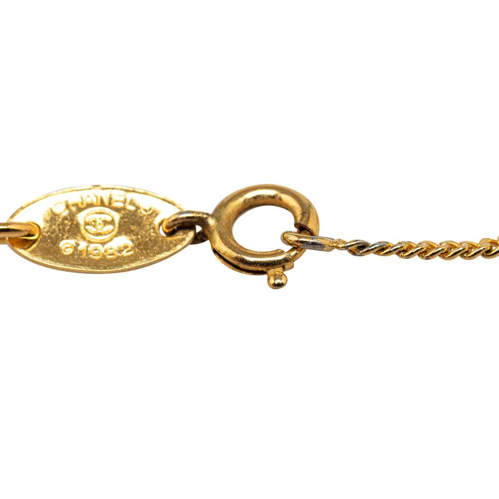 Gold Chanel Strass CC Station Bracelet - image 6