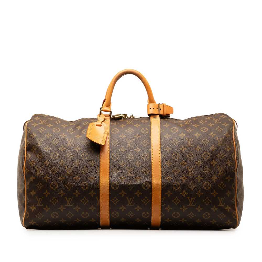 Brown Louis Vuitton Monogram Keepall 55 Travel Bag - image 1