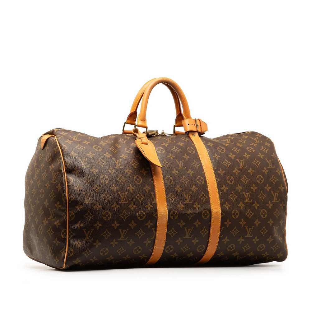 Brown Louis Vuitton Monogram Keepall 55 Travel Bag - image 2