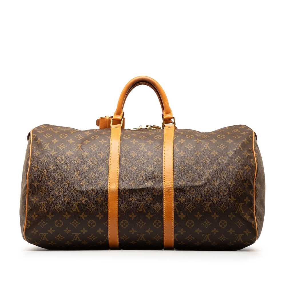 Brown Louis Vuitton Monogram Keepall 55 Travel Bag - image 3
