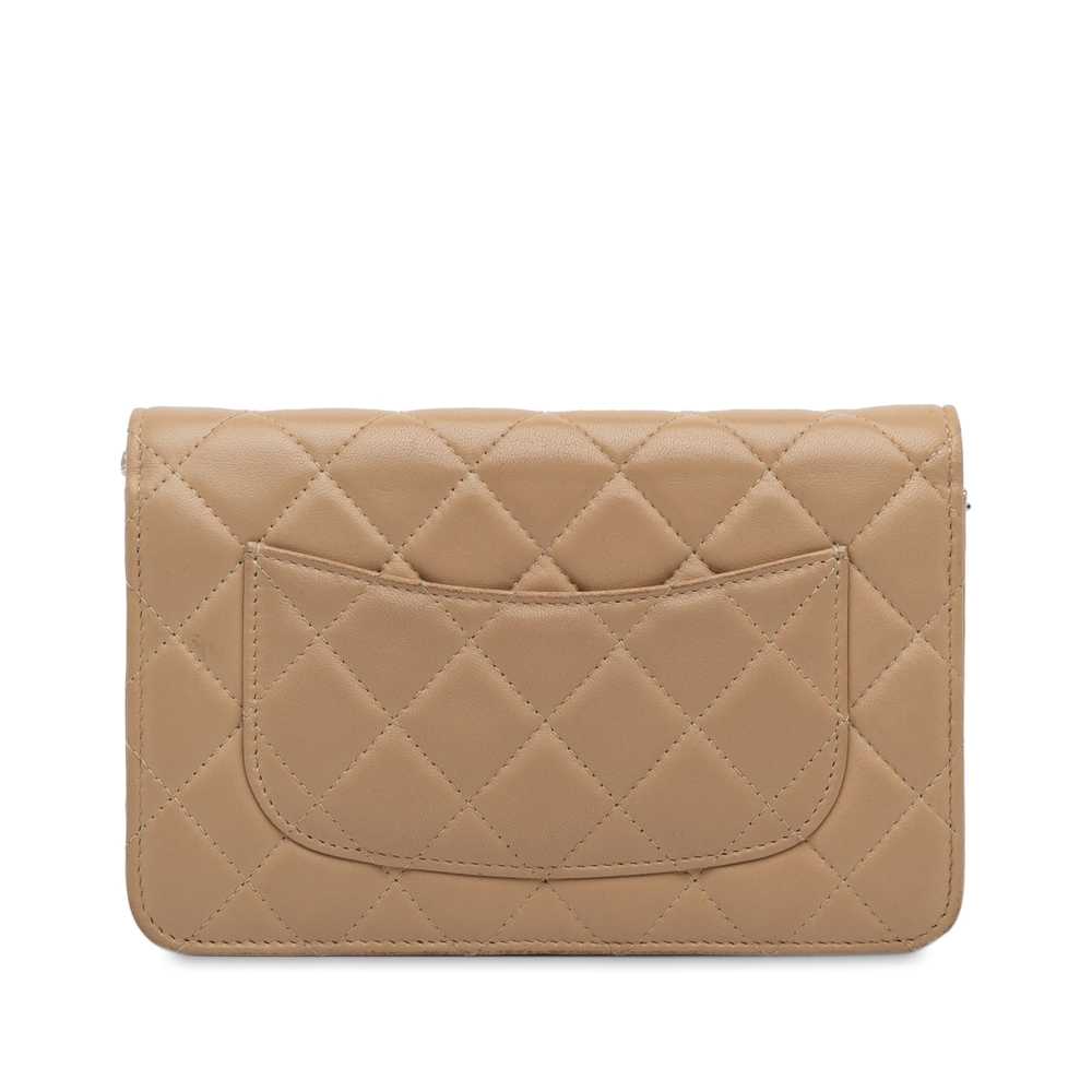 Tan Chanel CC Classic Lambskin Wallet On Chain Cr… - image 4