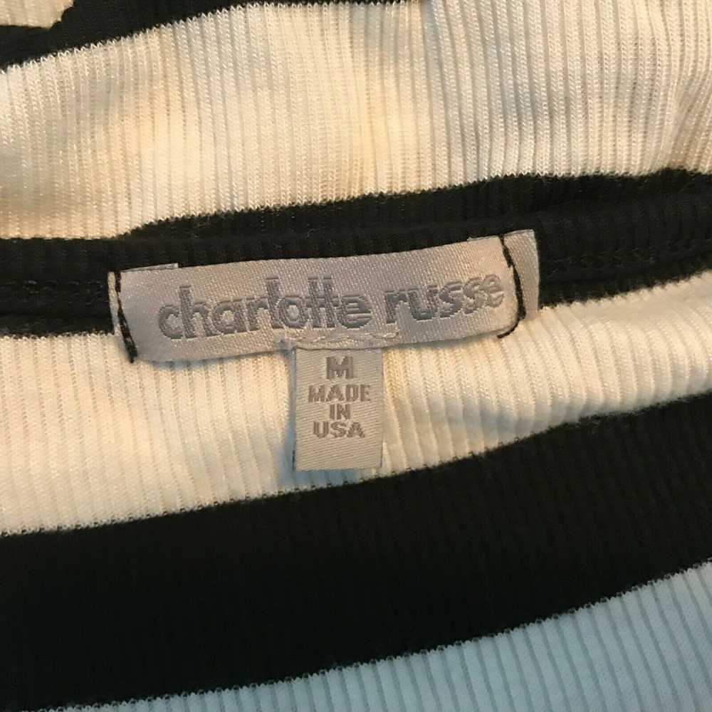 Charlotte Russe Medium Juniors Black White Stripe… - image 5