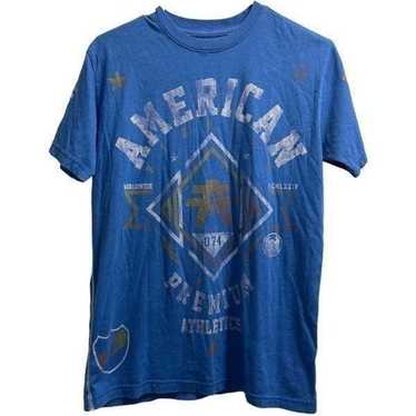 Men’s Blue American Fighter T-Shirt Size Small - image 1