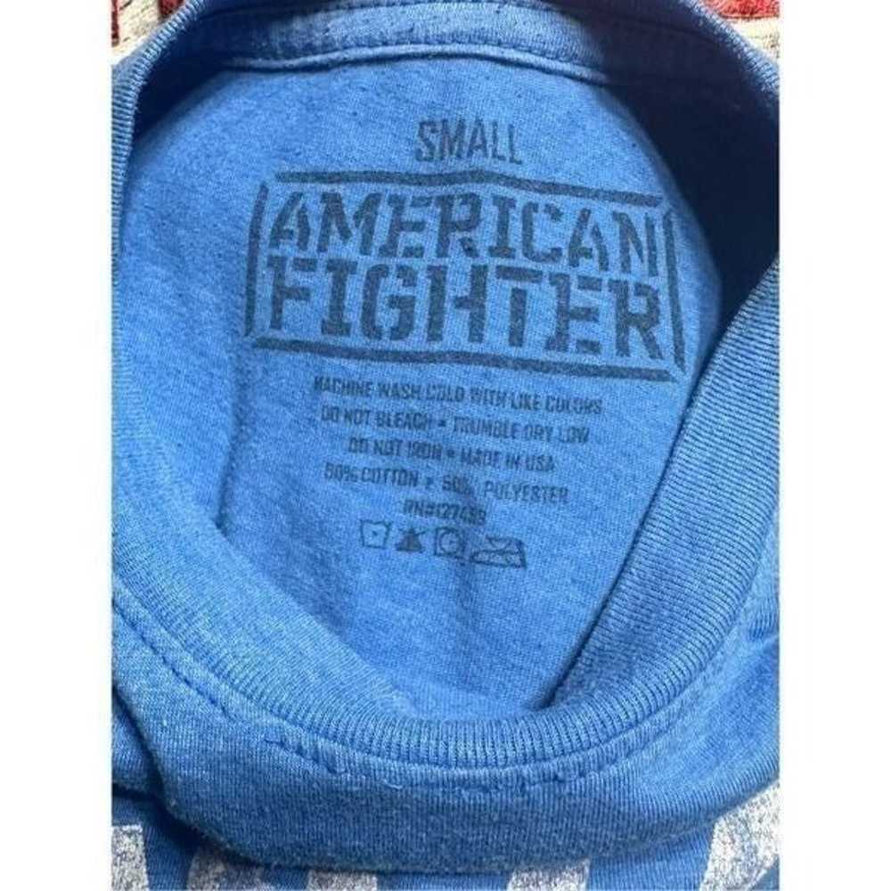 Men’s Blue American Fighter T-Shirt Size Small - image 3
