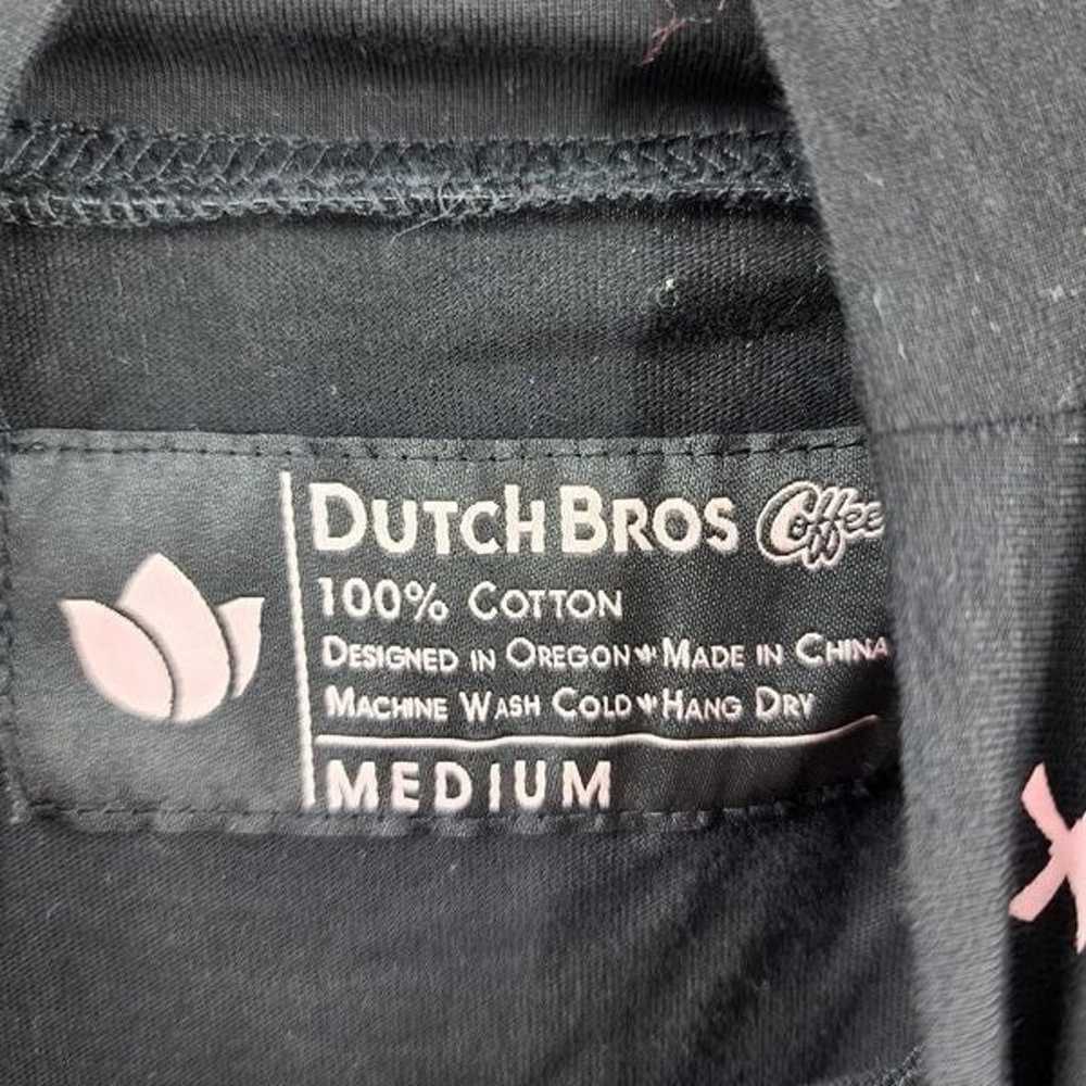 Dutch bros coffee long sleeve shirt black pink tu… - image 3