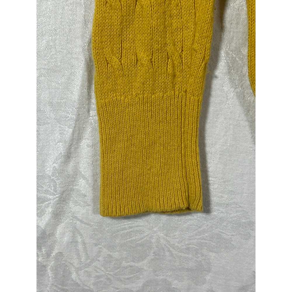Talbots Sweater Large Mustard Yellow Cable Knit L… - image 2
