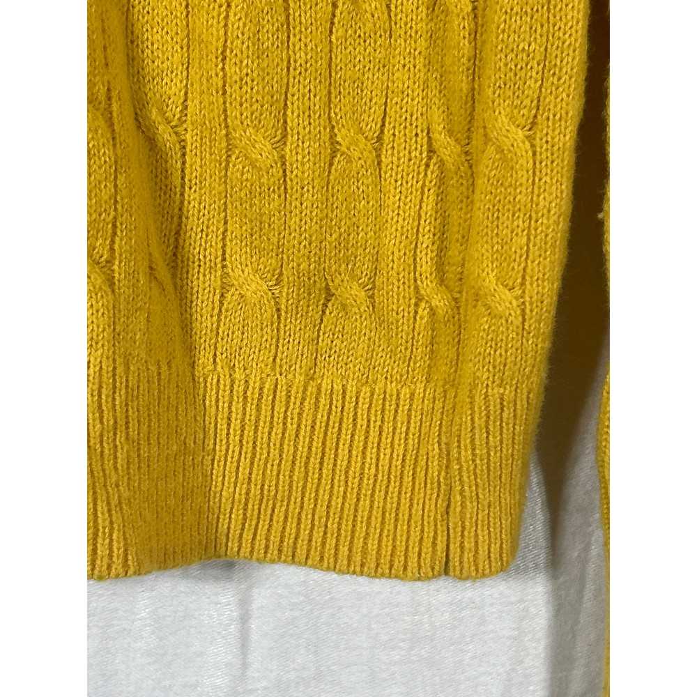 Talbots Sweater Large Mustard Yellow Cable Knit L… - image 3