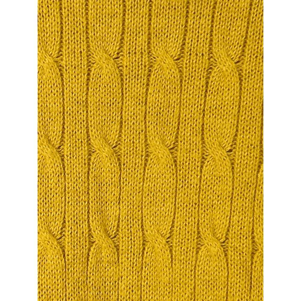 Talbots Sweater Large Mustard Yellow Cable Knit L… - image 7