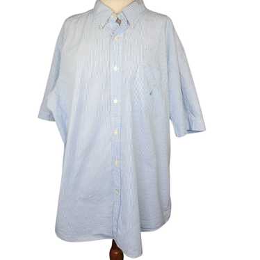 Nautica Short Sleeve Button Down Cotton Shirt Siz… - image 1